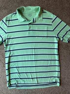 Croft & Barrow | Green Striped Men's Polo Shirt
